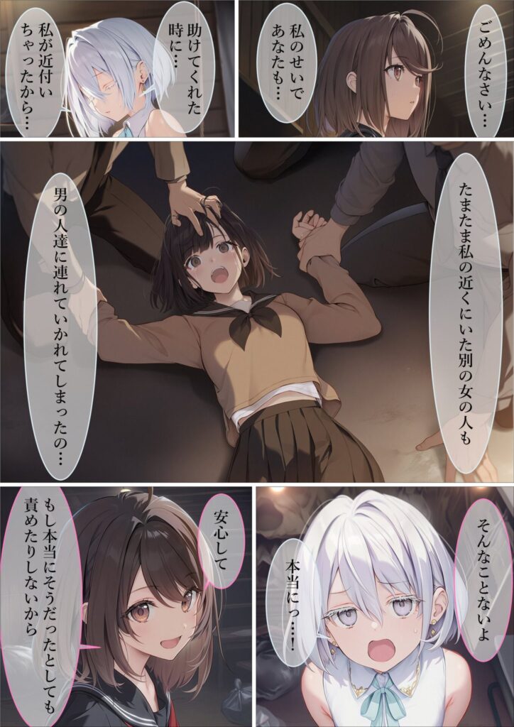 JKが攫われてしまった末路…乱暴に処女を奪われる美少女さん【エロ漫画】