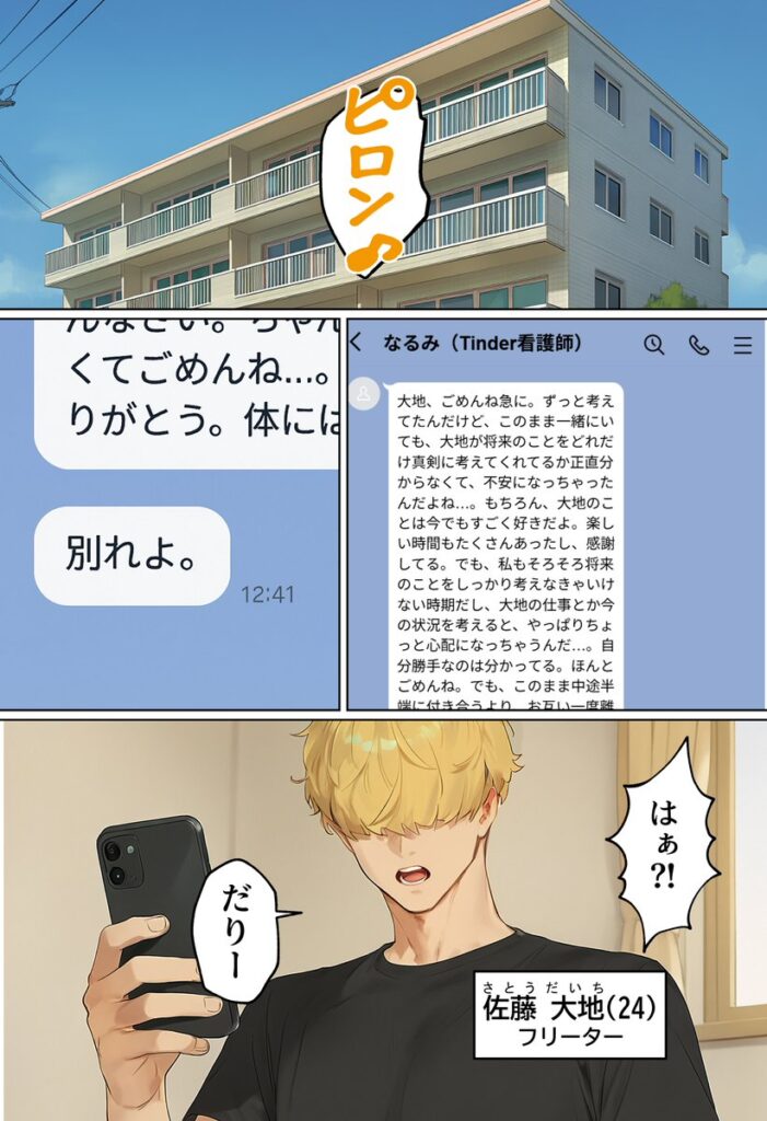 【エロ漫画】【実話】引っ越し見積もり中、新人ちゃん(22)のバキバキスマホにマチアプ通知!ヤリモク男子から「俺が」守らなきゃwww(実話本舗)【d_636181】 【エロ漫画】【実話】引っ越し見積もり中、新人ちゃん(22)のバキバキスマホにマチアプ通知!ヤリモク男子から「俺が」守らなきゃwww(実話本舗)【d_636181】 | 抜ける無料エロ漫画
