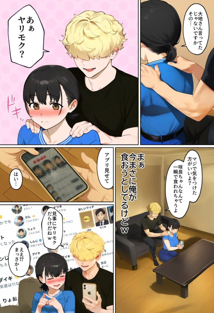 【エロ漫画】【実話】引っ越し見積もり中、新人ちゃん(22)のバキバキスマホにマチアプ通知!ヤリモク男子から「俺が」守らなきゃwww(実話本舗)【d_636181】 【エロ漫画】【実話】引っ越し見積もり中、新人ちゃん(22)のバキバキスマホにマチアプ通知!ヤリモク男子から「俺が」守らなきゃwww(実話本舗)【d_636181】 | 抜ける無料エロ漫画