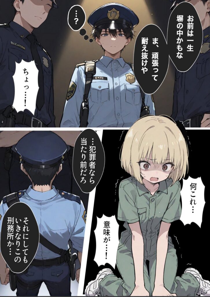 【エロ漫画】男性刑務所肉便器女 男として誤認逮捕されたOLの末路（世田パイ）【d_639420】 | 抜ける無料エロ漫画