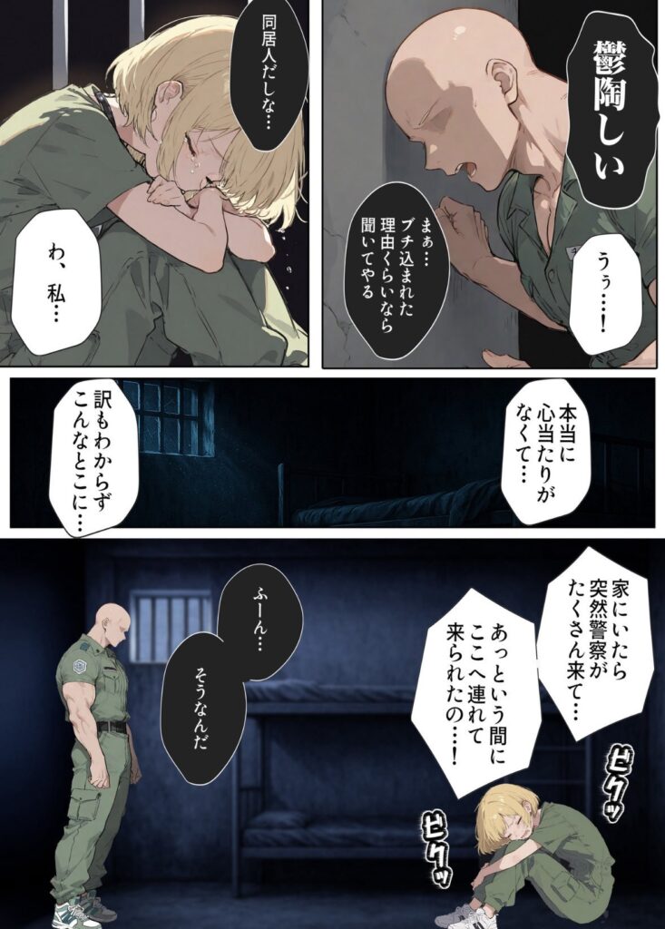 【エロ漫画】男性刑務所肉便器女 男として誤認逮捕されたOLの末路（世田パイ）【d_639420】 | 抜ける無料エロ漫画