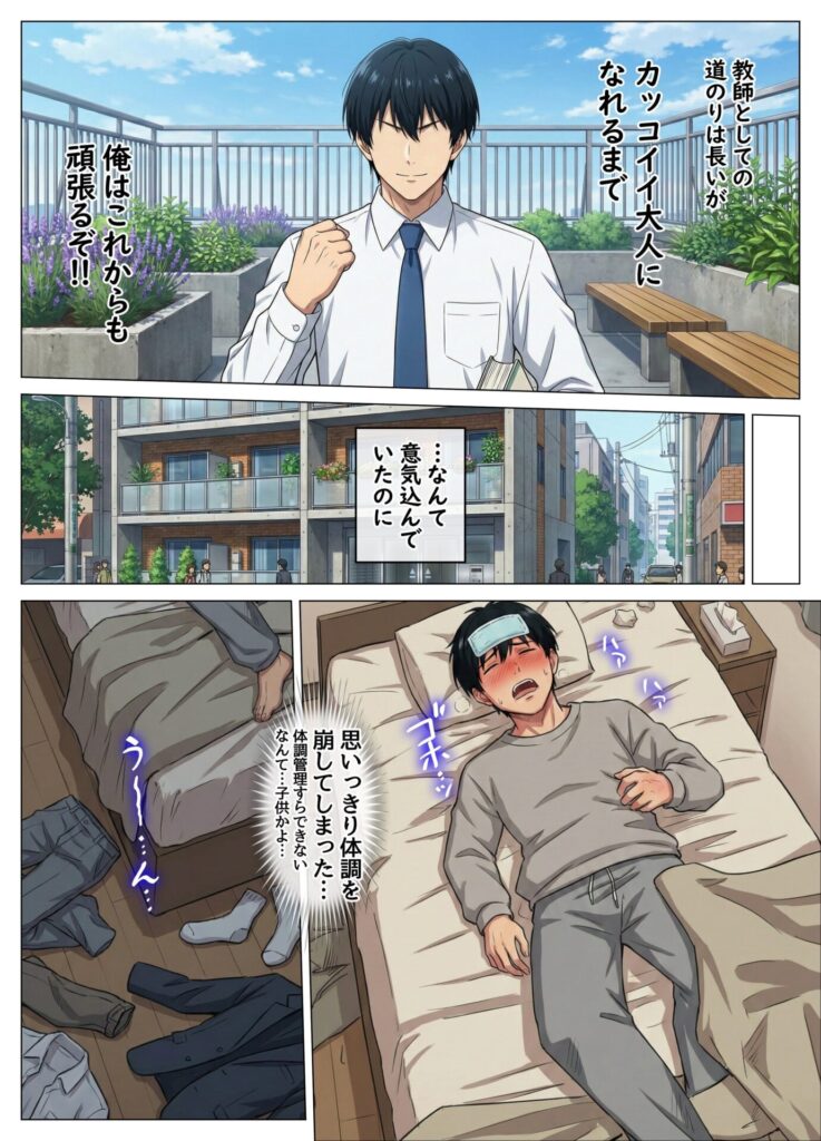 【エロ漫画】風邪で寝込んだら生意気な教え子が押しかけてきて、俺が寝ている間にこっそり筆下ろしされていた件(ハレノヒ)【d_711085】 【エロ漫画】風邪で寝込んだら生意気な教え子が押しかけてきて、俺が寝ている間にこっそり筆下ろしされていた件(ハレノヒ)【d_711085】 | 抜ける無料エロ漫画