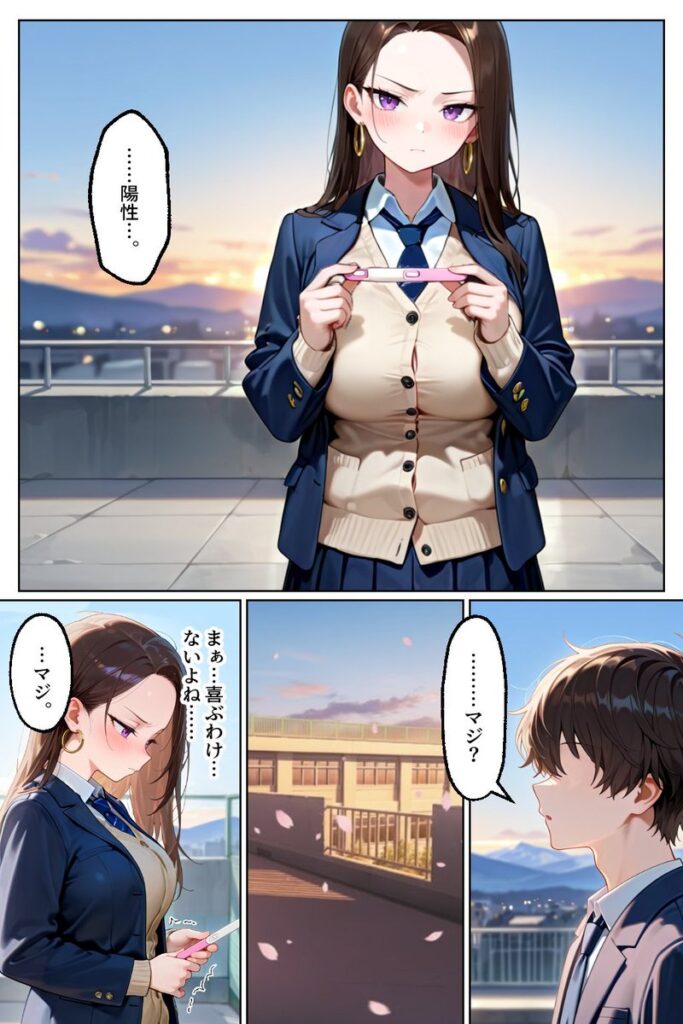 【エロ漫画】強気だけど実はチョロすぎる幼馴染ギャルー卒業・妊娠編ー（イチャラブ堂）【d_621206】 | 抜ける無料エロ漫画