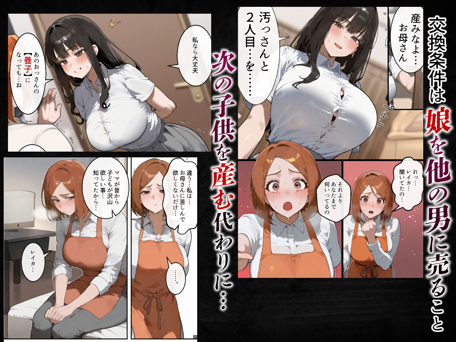 【エロ漫画】私のお母さんを母乳搾って孕ませてあげて/37歳人妻子沢山家族への夢は娘友達の父に寝取られ目標9人産ませてくれる話（寝取られるタマシギの一滴）【d_543229】 | 抜ける無料エロ漫画