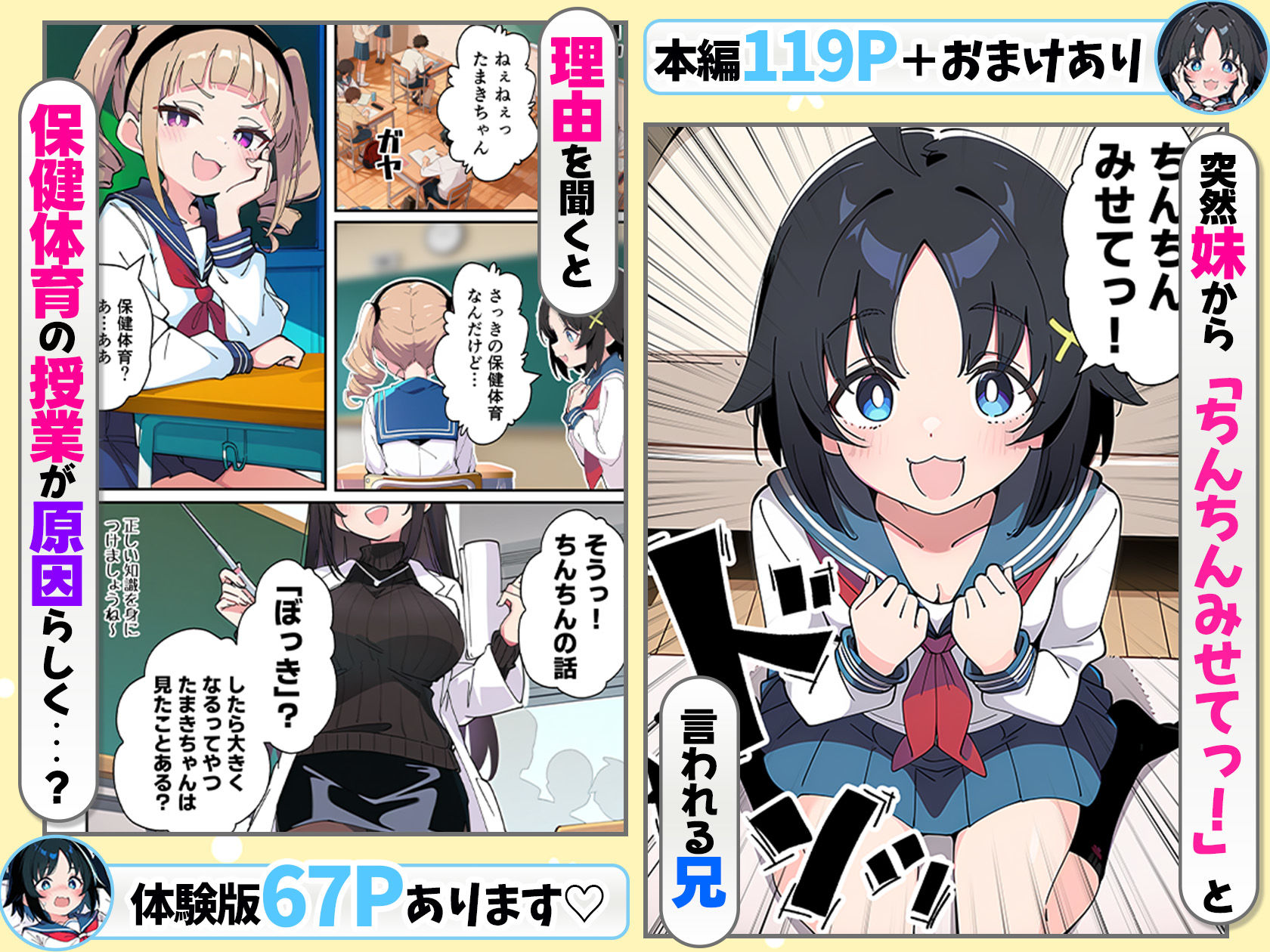 【エロ漫画】性に好奇心旺盛な妹と実践形式で性教育して中出しえっちする話（あくめくん）【d_688016】 | 抜ける無料エロ漫画