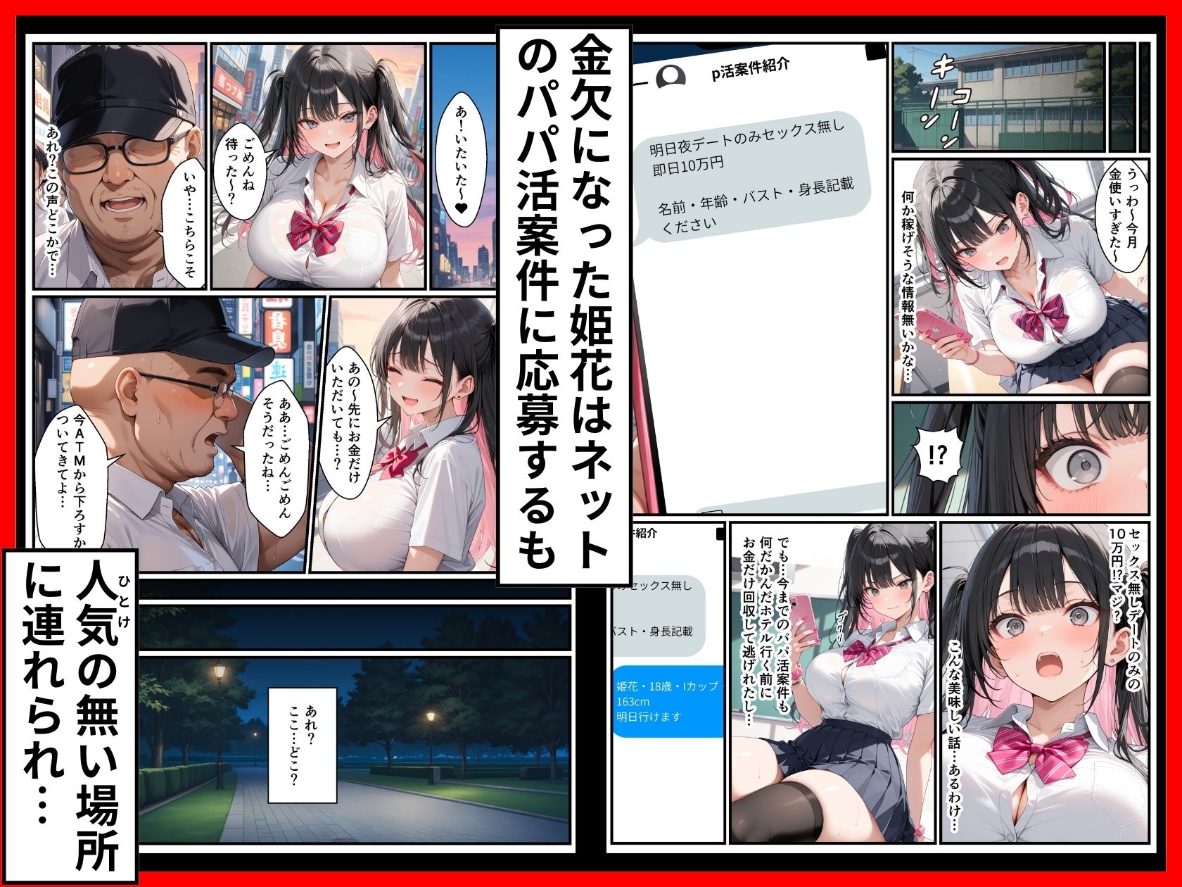 【エロ漫画】頂き女子が無敵オジに制裁SEX執行されて完堕ちする話（令和狸合戦そいやっさ）【d_710576】 | 抜ける無料エロ漫画