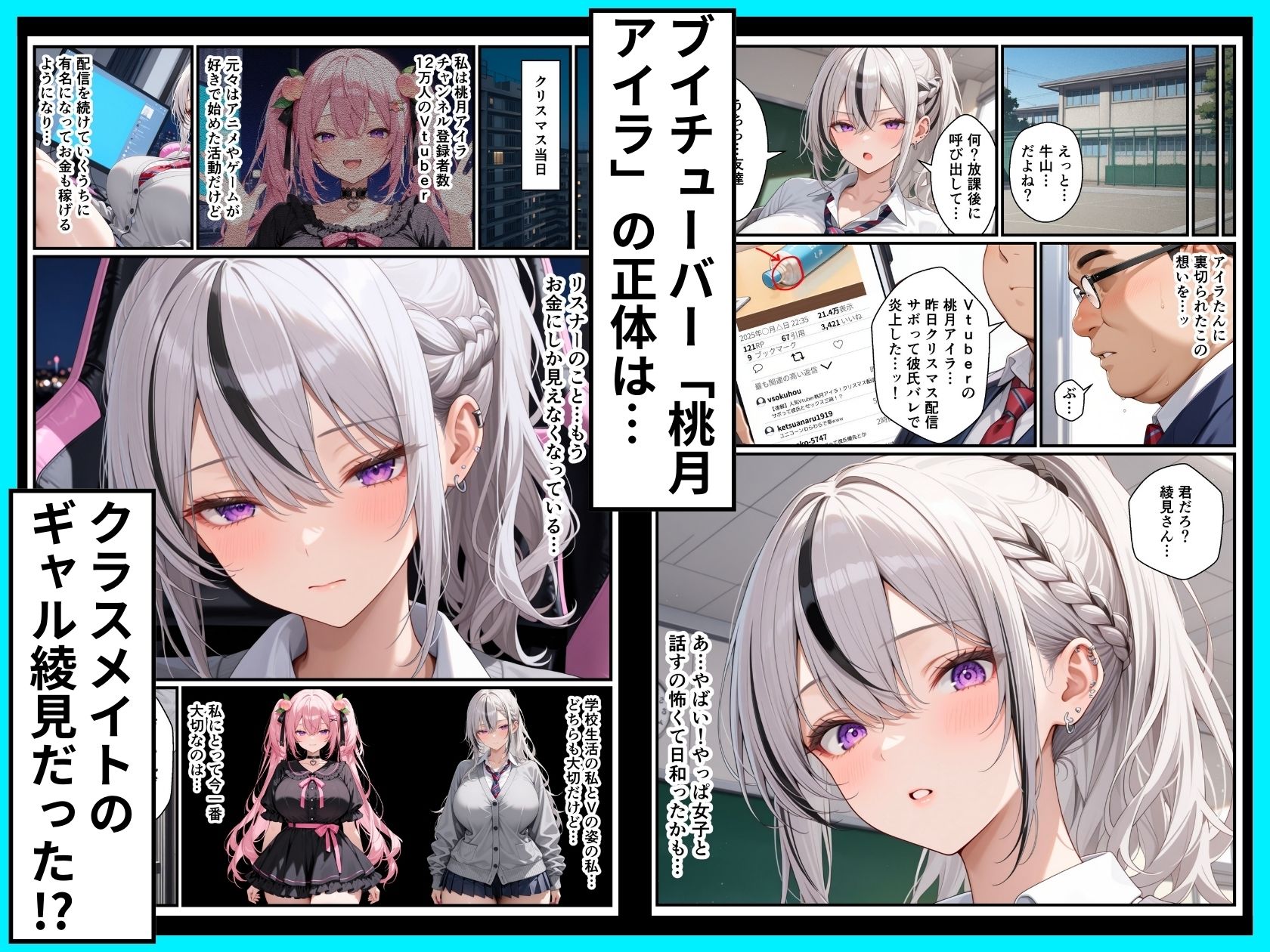 【エロ漫画】推しのVtuberがクラスのSSR級ダウナー系爆乳ギャルだった話（令和狸合戦そいやっさ）【d_712572】 | 抜ける無料エロ漫画