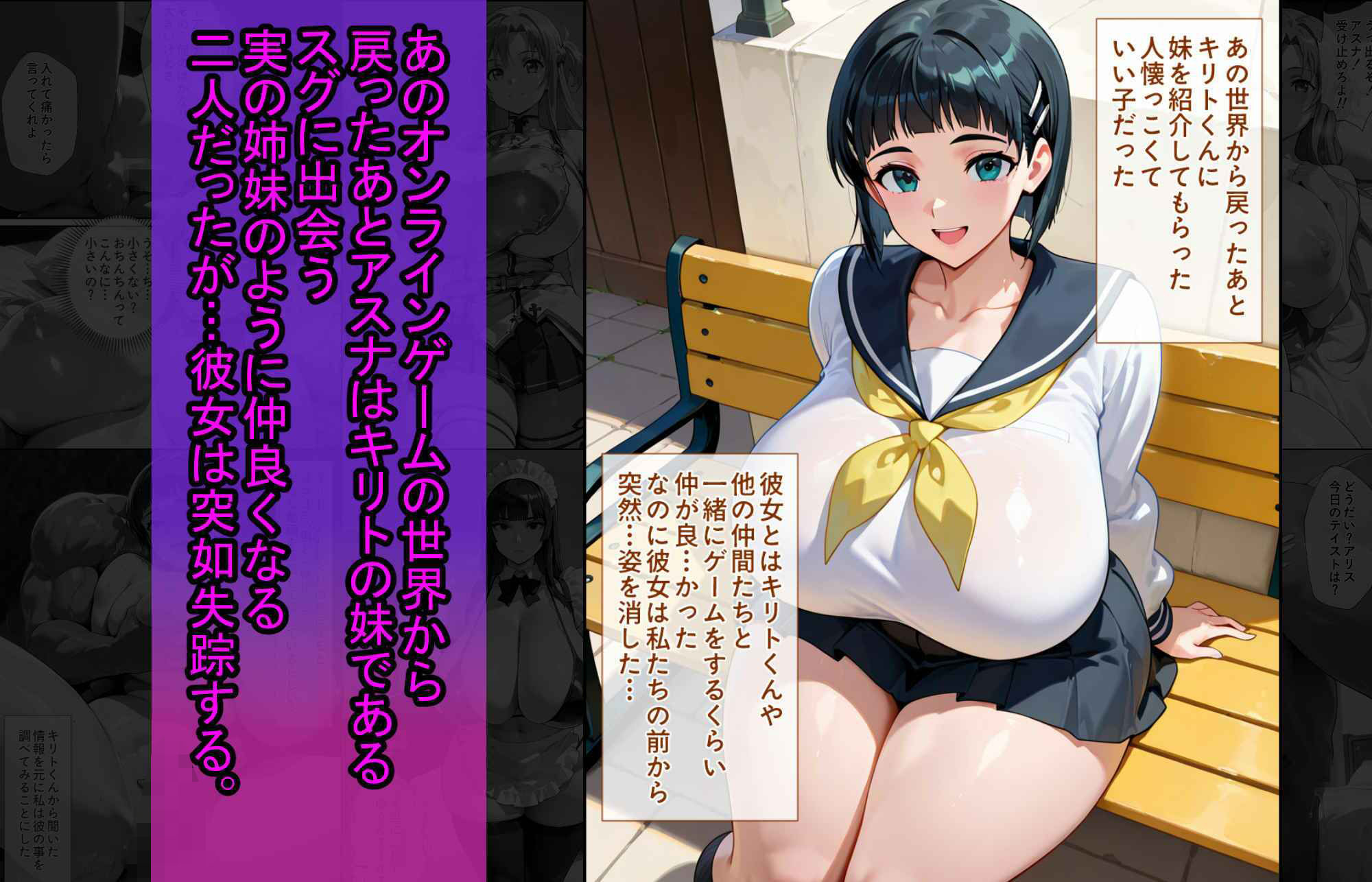 【エロ漫画】爆乳●● アスナちゃんが巨根おじさんに寝取られる 話1（蜜壺レストラン）【d_713316】 | 抜ける無料エロ漫画