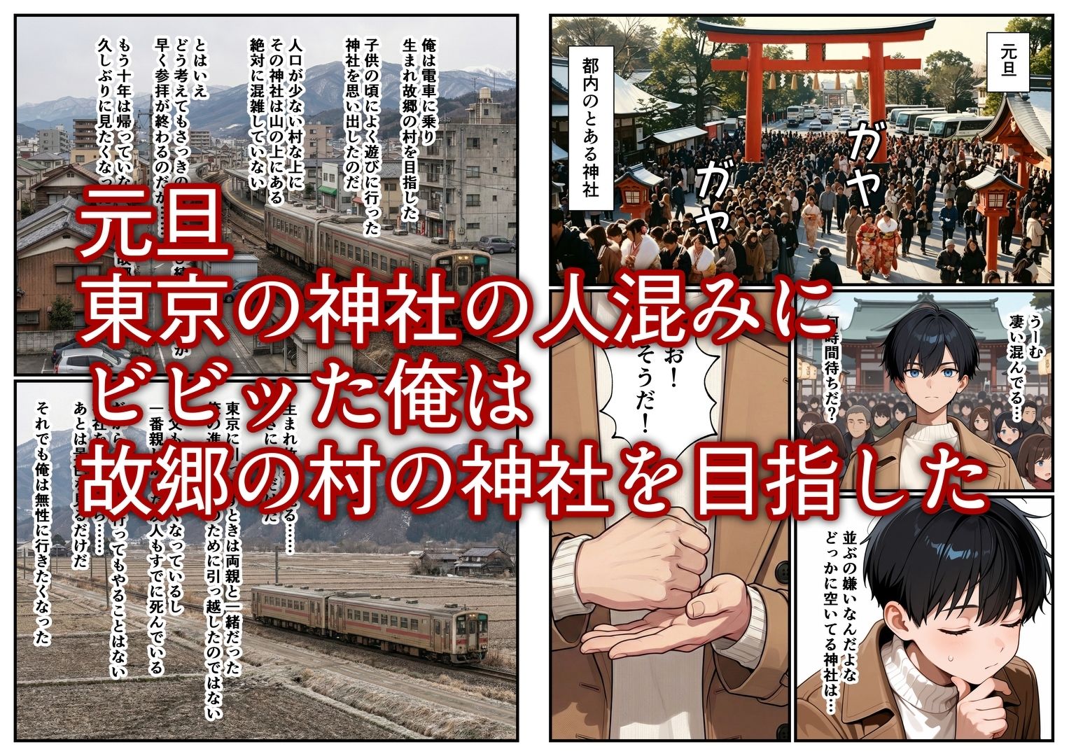 【エロ漫画】初詣に行ったら死んだ幼なじみの幽霊がいた 童貞を捧げた（エロ漫画専門店・南国ピンク）【d_714399】 | 抜ける無料エロ漫画