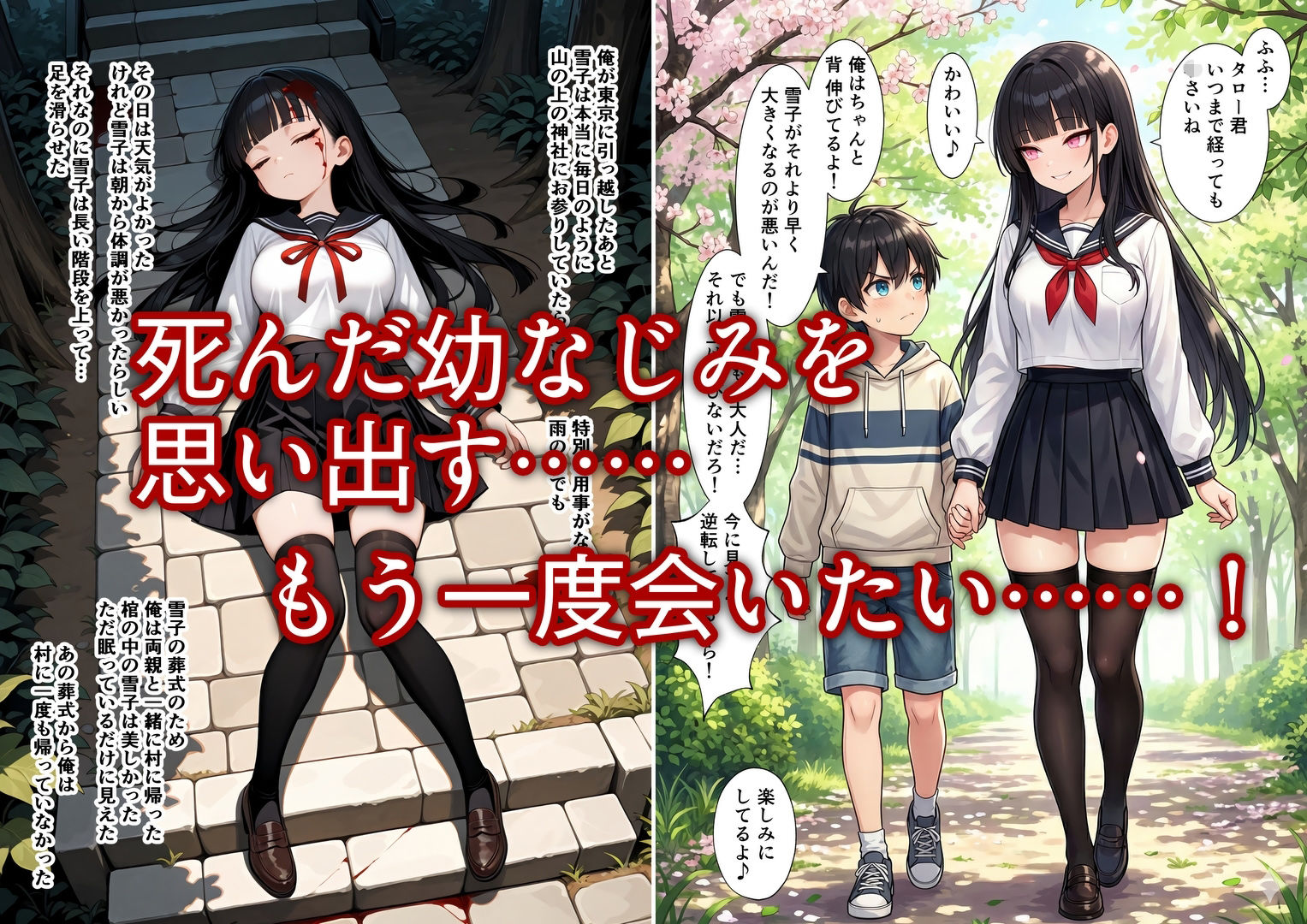 【エロ漫画】初詣に行ったら死んだ幼なじみの幽霊がいた 童貞を捧げた（エロ漫画専門店・南国ピンク）【d_714399】 | 抜ける無料エロ漫画