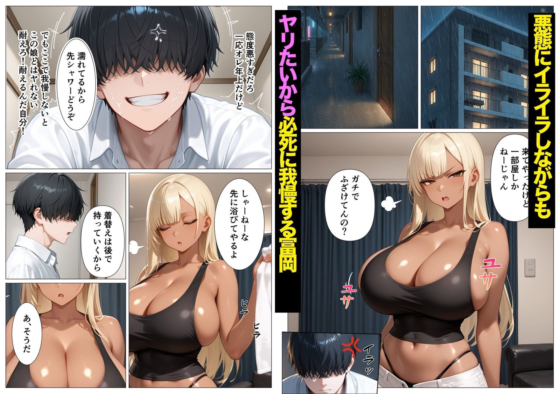 【エロ漫画】家出した処女のつよつよ黒ギャルをイキ狂い堕ちさせた話（かのん絵師）【d_716223】 | 抜ける無料エロ漫画