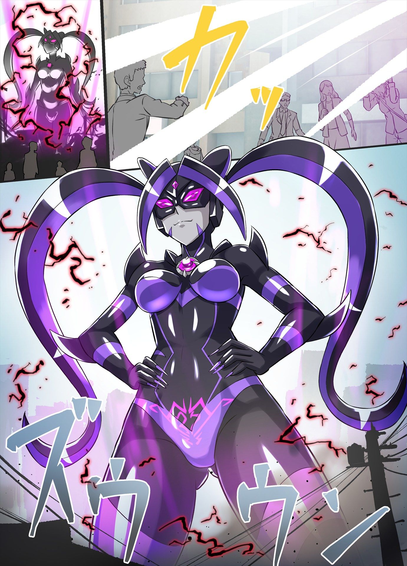 【エロ漫画】アルティメットレナ 第6話 決戦！VSアルティメットニナ！（変画屋）【d_716440】 | 抜ける無料エロ漫画