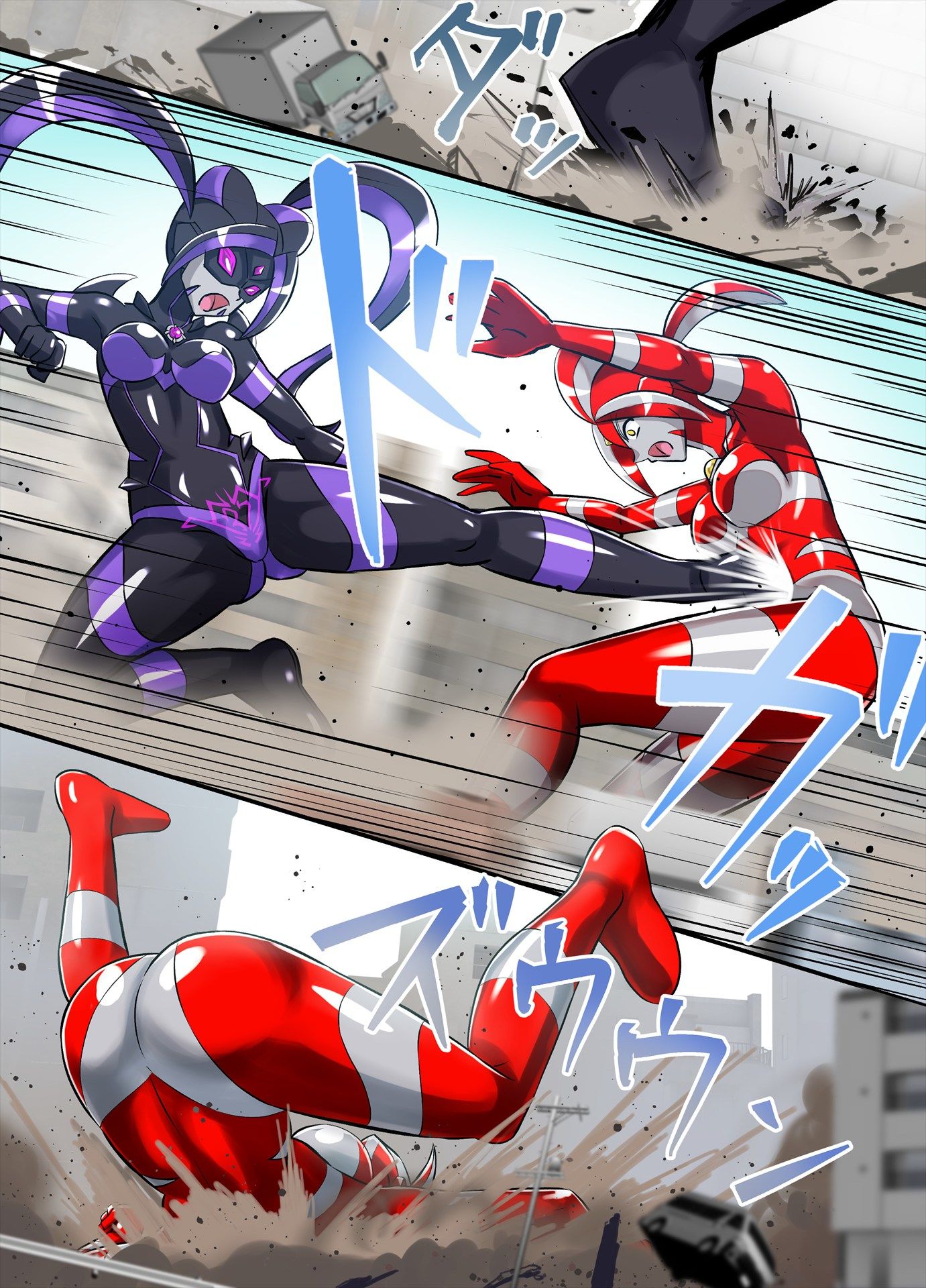 【エロ漫画】アルティメットレナ 第6話 決戦！VSアルティメットニナ！（変画屋）【d_716440】 | 抜ける無料エロ漫画