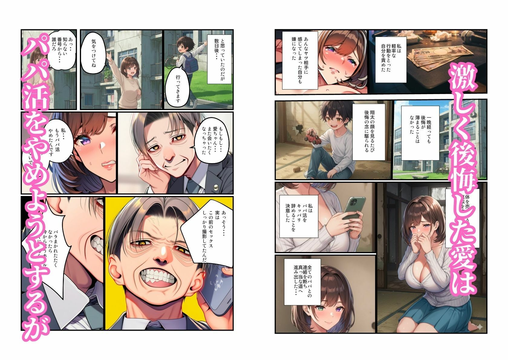 【エロ漫画】シンママ（42）がパパ活ハマり調教セックス（すいか44）【d_717161】 | 抜ける無料エロ漫画