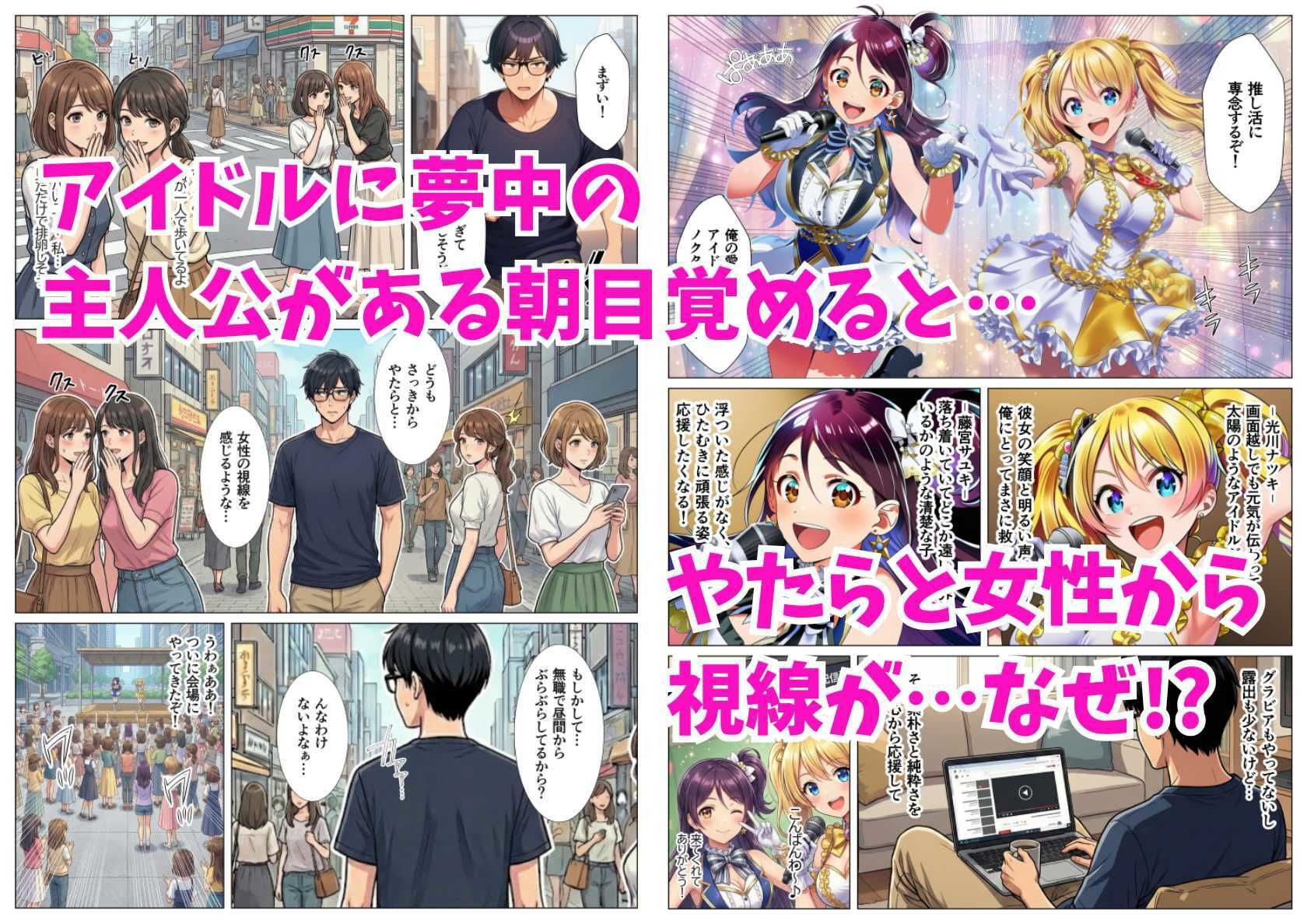 【エロ漫画】【貞操観念逆転】男性がレアな世界で推しアイドル2人組に確保された俺（シコリの森）【d_717872】 | 抜ける無料エロ漫画
