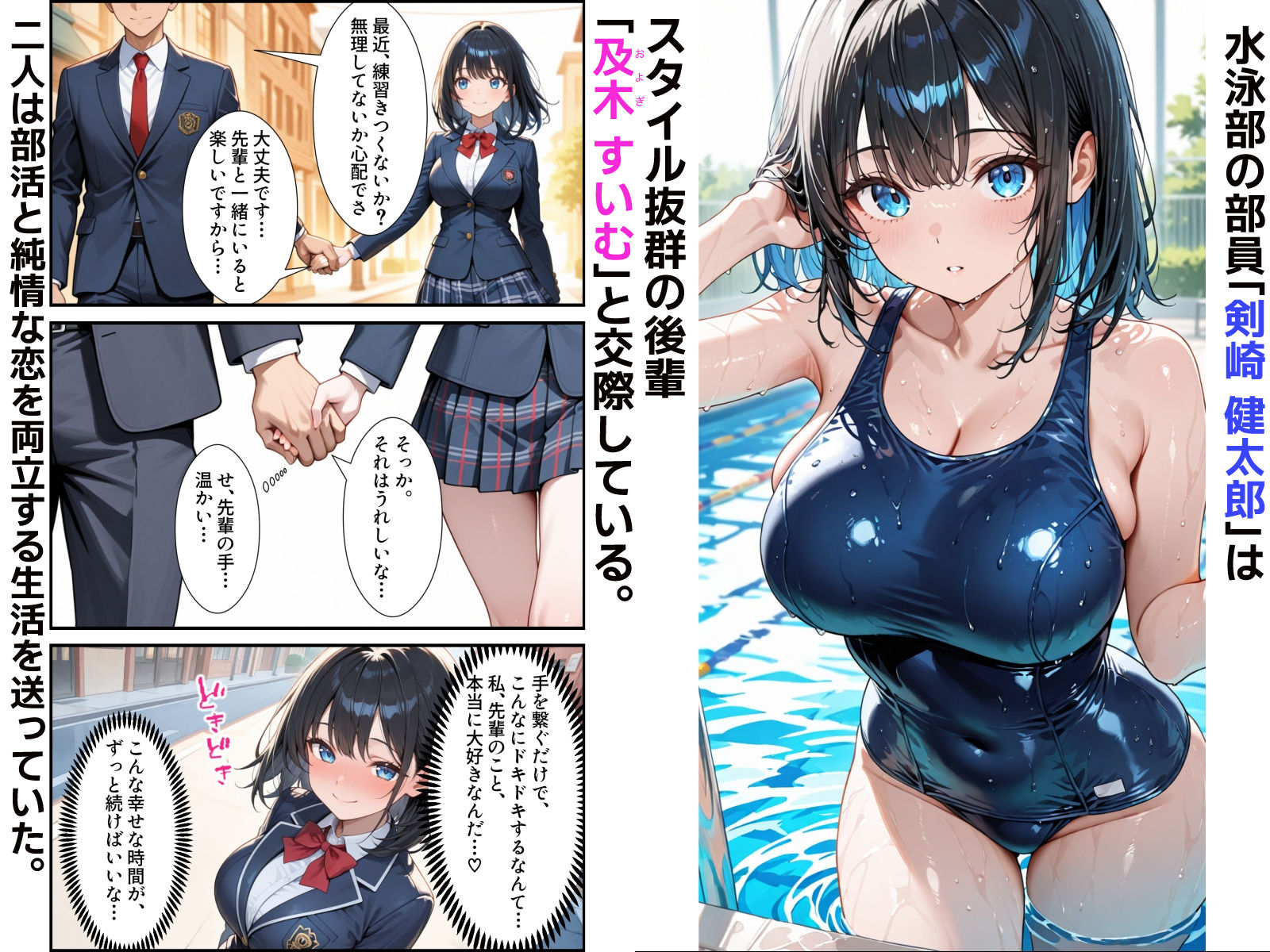 【エロ漫画】俺の天使が堕ちるまで〜清楚な水泳部の後輩、寝取られてビッチギャルに堕ちる〜（かにたま堂）【d_720382】 | 抜ける無料エロ漫画