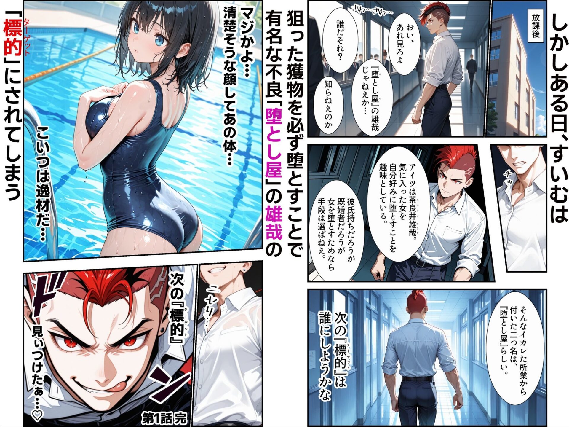 【エロ漫画】俺の天使が堕ちるまで〜清楚な水泳部の後輩、寝取られてビッチギャルに堕ちる〜（かにたま堂）【d_720382】 | 抜ける無料エロ漫画