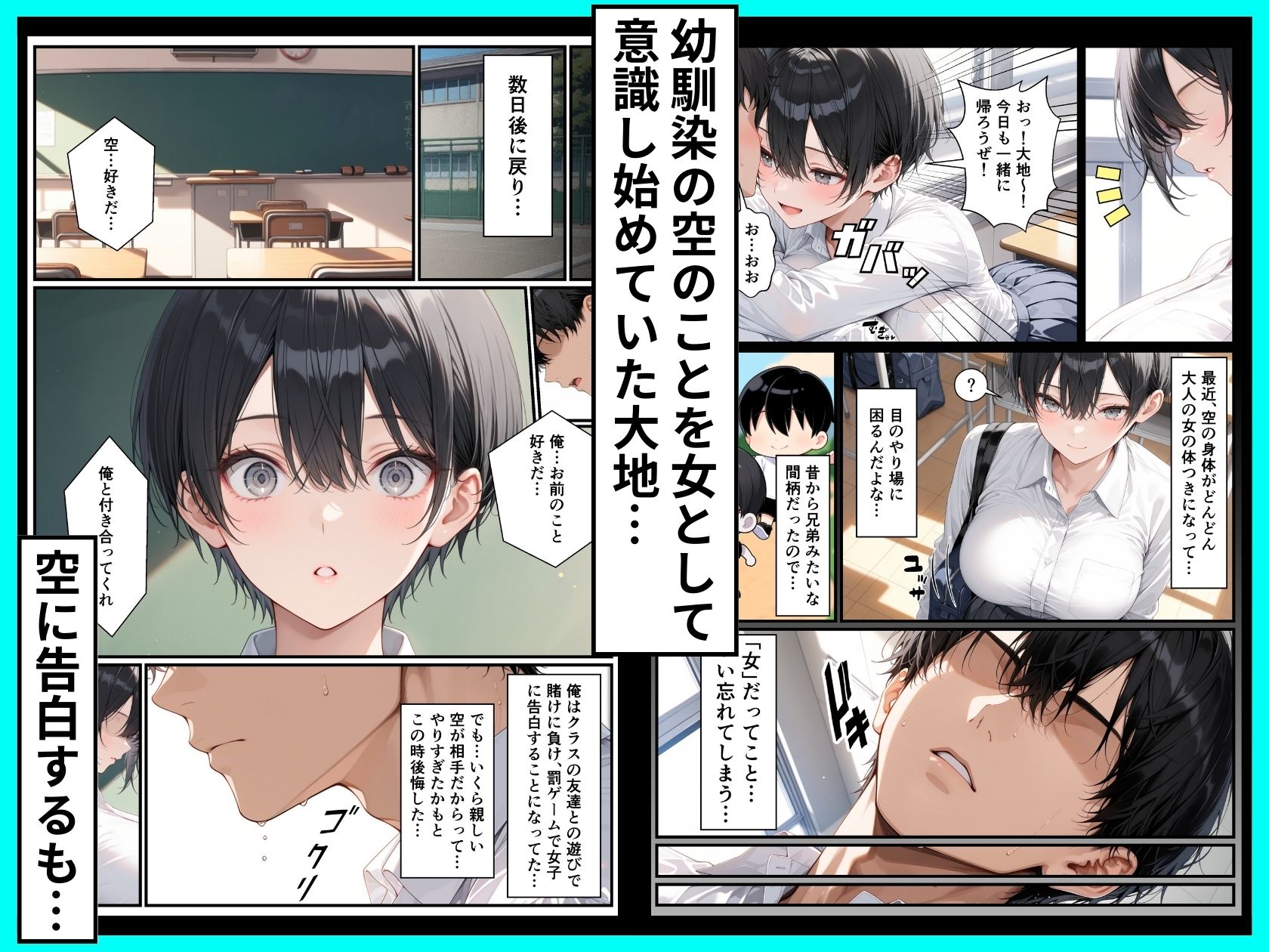 【エロ漫画】一週間後に学園の王子様な巨乳幼馴染とイチャらぶセックスする話（令和狸合戦そいやっさ）【d_720746】 | 抜ける無料エロ漫画