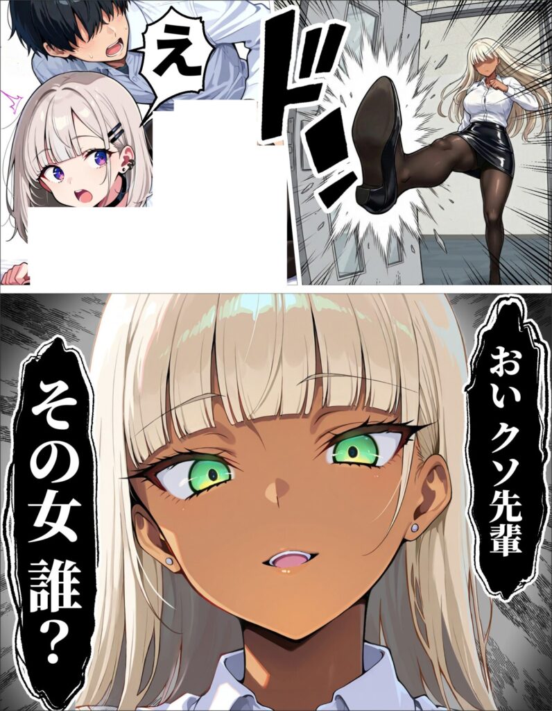 【エロ漫画】新卒の黒ギャルとダウナーギャルが「2人で」搾精してくれる話(okita)【d_719384】 【エロ漫画】新卒の黒ギャルとダウナーギャルが「2人で」搾精してくれる話(okita)【d_719384】 | 抜ける無料エロ漫画