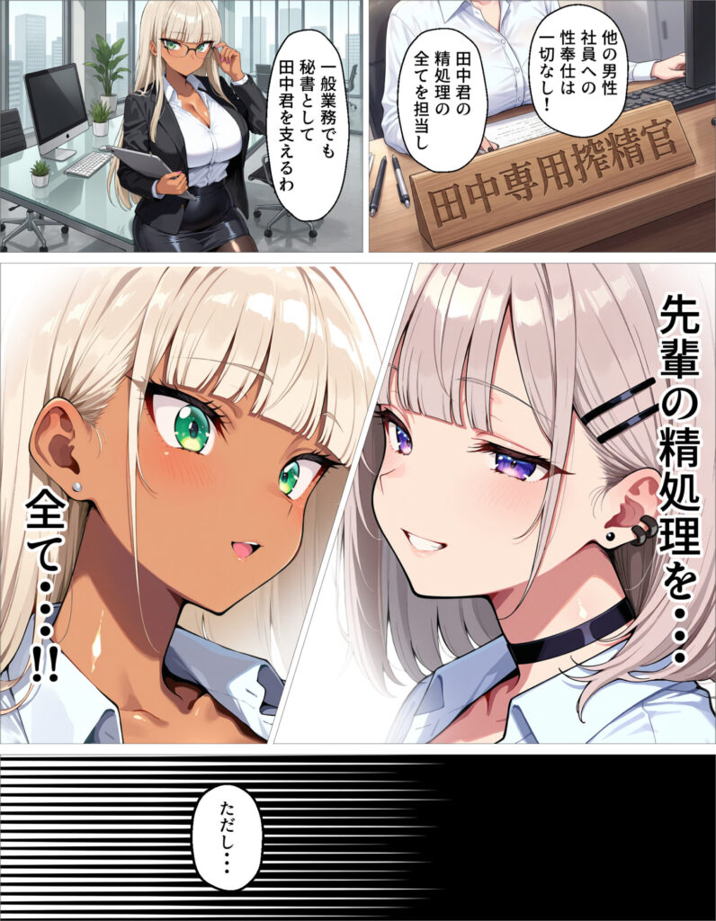 【エロ漫画】新卒の黒ギャルとダウナーギャルが「2人で」搾精してくれる話(okita)【d_719384】 【エロ漫画】新卒の黒ギャルとダウナーギャルが「2人で」搾精してくれる話(okita)【d_719384】 | 抜ける無料エロ漫画