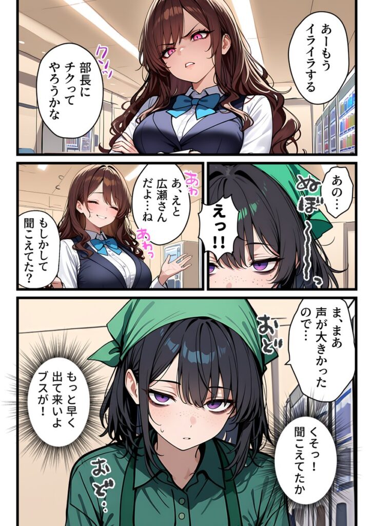 【エロ漫画】地味でブスだと思ってた新人清掃員の裏垢特定 粘着SEXで彼氏と別れさせた物語 裏ルート（69ちゃんねる）【d_707615】 | 抜ける無料エロ漫画